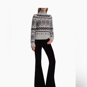 Beautiful Veronica Beard fair isle alpaca sweatshirt, XS, like new